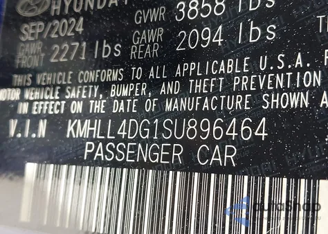 2025 Hyundai Elantra Se from USA, damaged, VIN KMHLL4DG1SU896464